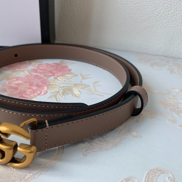 Leather belt with GG buckle main image 5